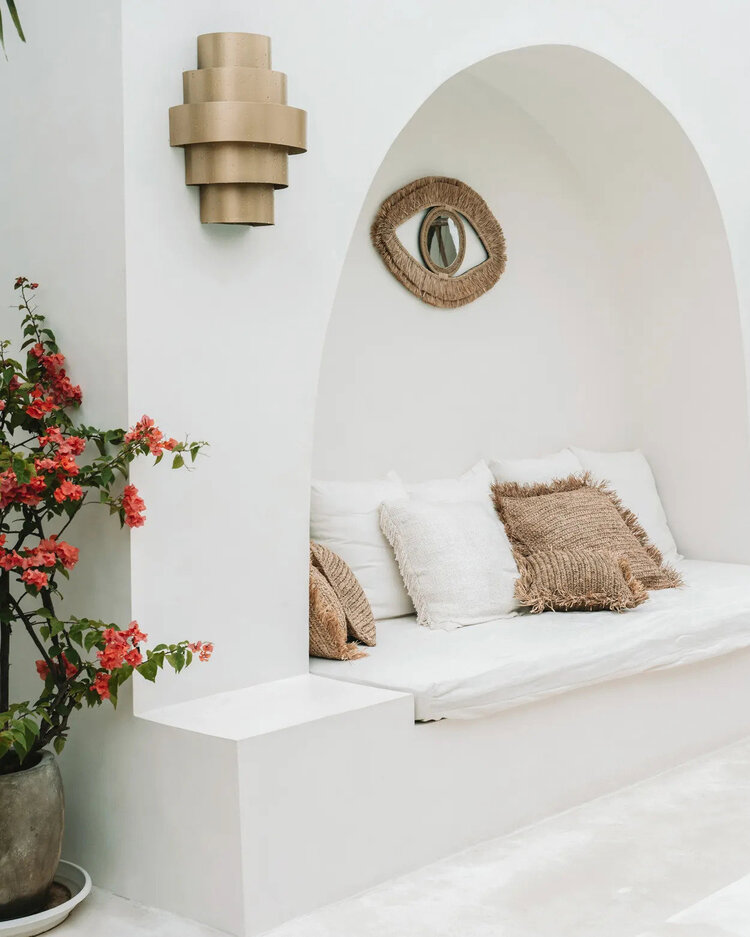 Bazar Bizar Lo Specchio Raffia Eye - Naturale - M