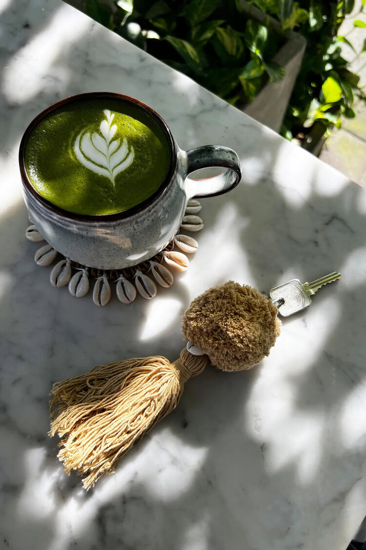 Bazar Bizar Il Portachiavi Pompon - Mocca