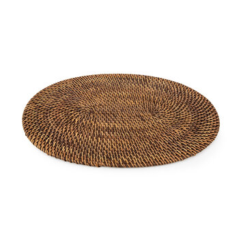 Bazar Bizar Le Set De Table Ovale Colonial - Brun Naturel