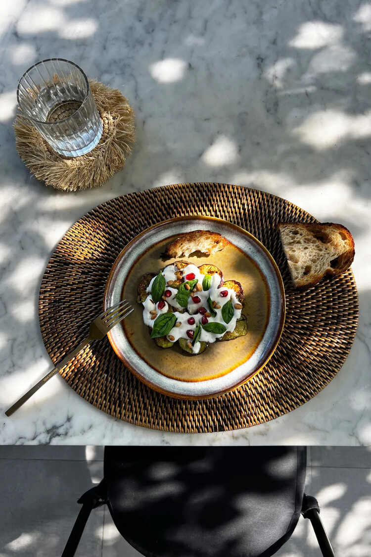 Bazar Bizar Le Set De Table Ovale Colonial - Brun Naturel