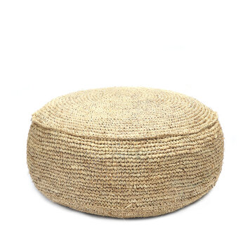 Bazar Bizar Le Pouf Raphia Flores - Naturel