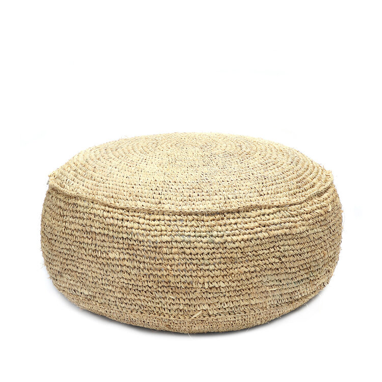 Bazar Bizar Le Pouf Raphia Flores - Naturel