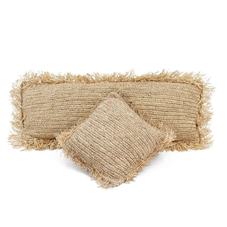 Bazar Bizar La Funda De Cojín De Rafia Cuadrada - Natural - 35x100