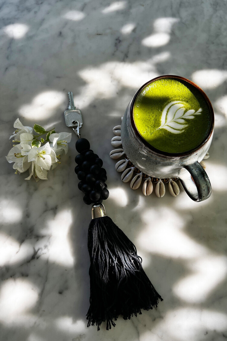 Bazar Bizar De Wooden Beads Sleutelhanger - Zwart