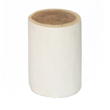 Bazar Bizar Le Tabouret Tribe - Blanc Naturel