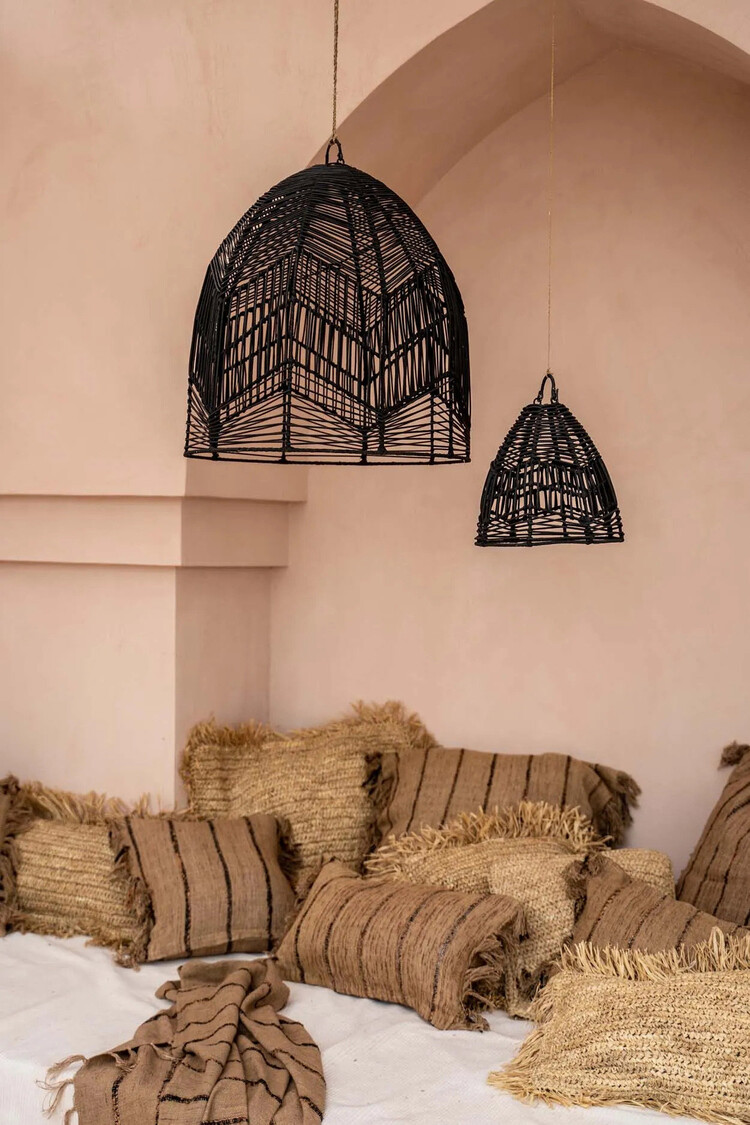 Bazar Bizar De Raffia Kussenhoes - Vierkant - Naturel - 60x60