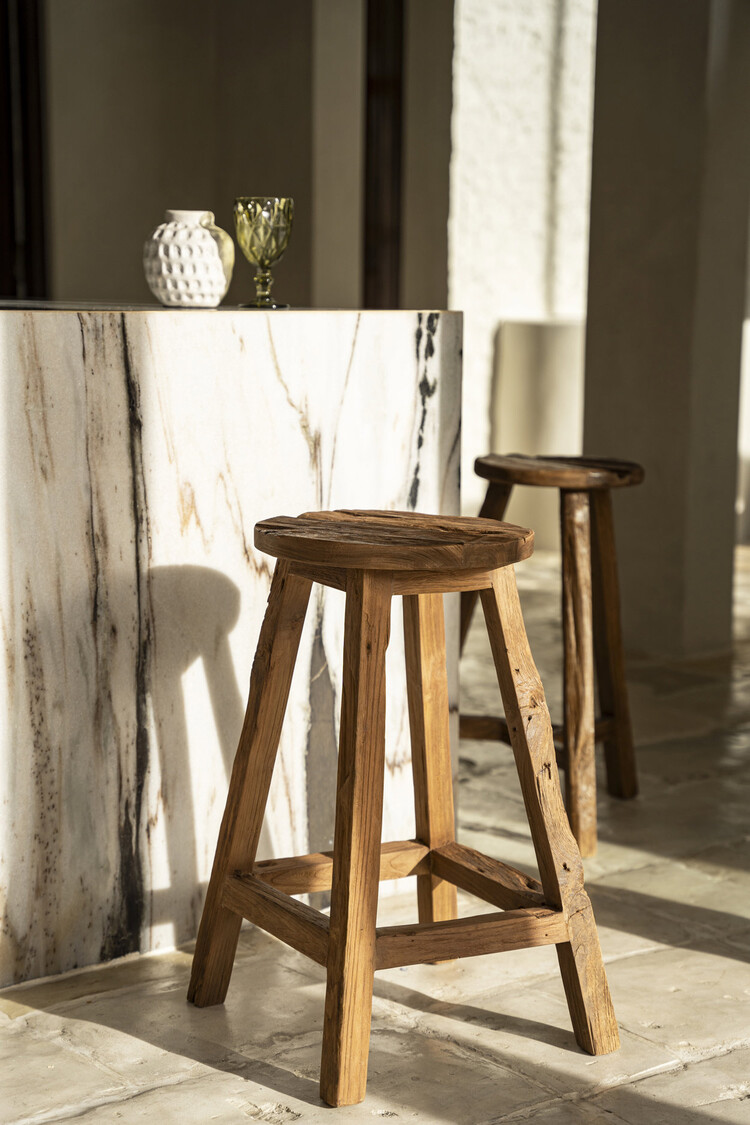 Bazar Bizar Le Tabouret De Bar Shibori - Naturel
