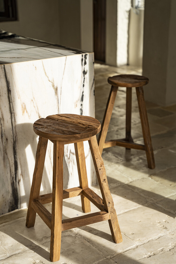 Bazar Bizar The Shibori Bar Stool - Natural