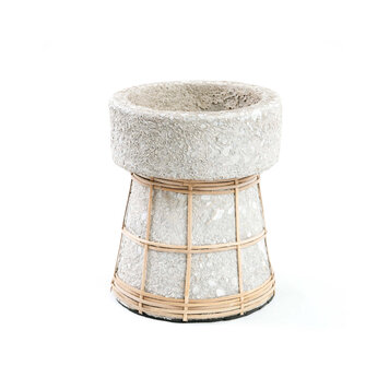 Bazar Bizar The Serene Candle Holder - Concrete Natural - M