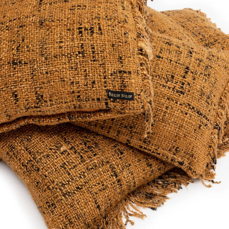 Bazar Bizar Funda De Cojín Oh My Gee - Canela Negro - 35x100