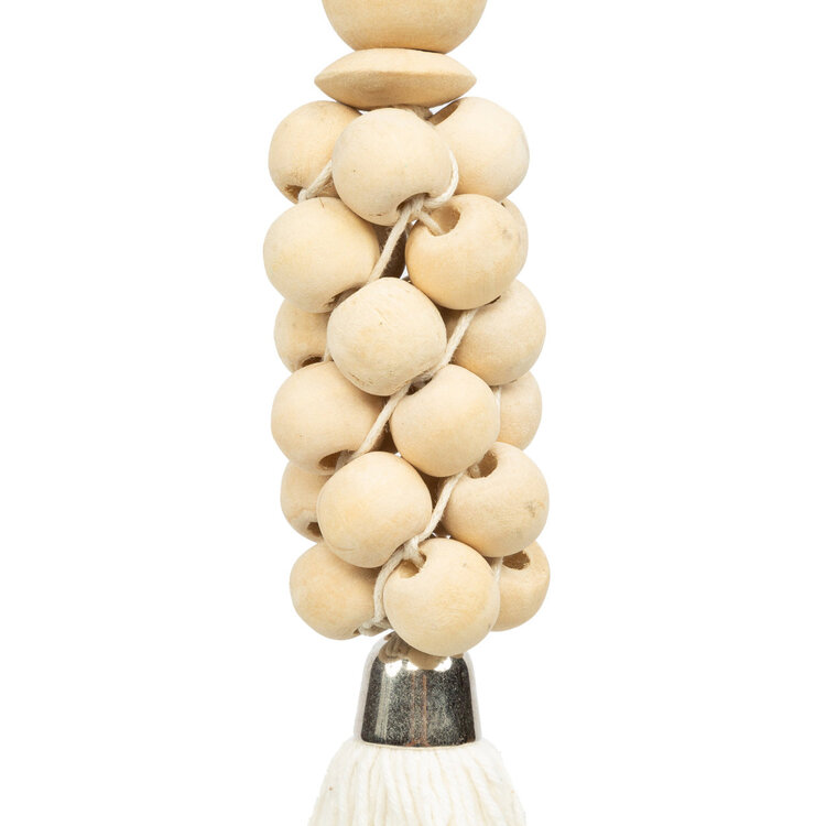 Bazar Bizar The Wooden Beads Keychain - Natural White