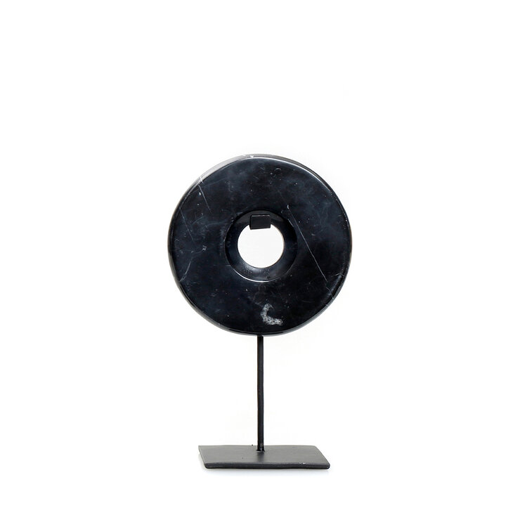 Bazar Bizar Il Disco in Marmo su Supporto - Nero - S
