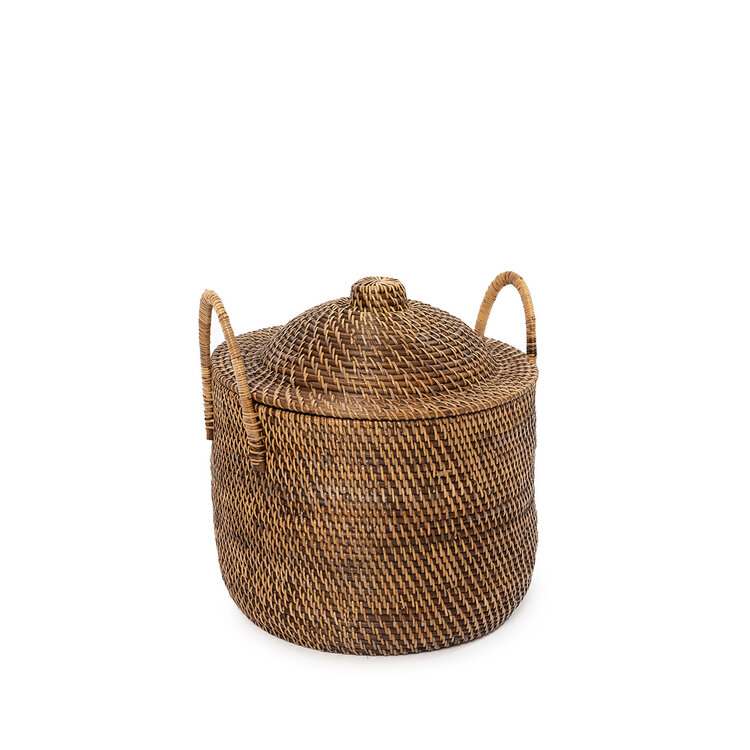 Bazar Bizar The Colonial Handles Basket - Natural Brown