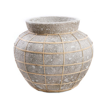 Bazar Bizar Le Vase Belly - Béton Gris Naturel - L