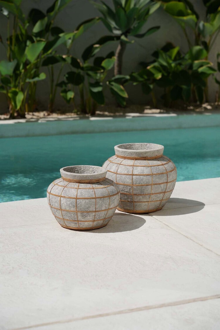 Bazar Bizar The Belly Vase - Concrete Natural - L
