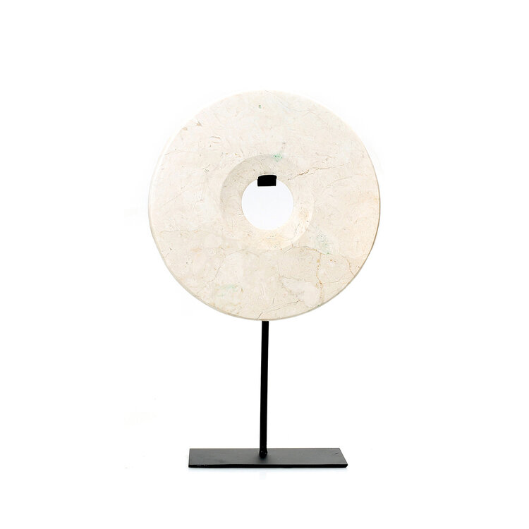 Bazar Bizar The Marble Disc on Stand - White - M