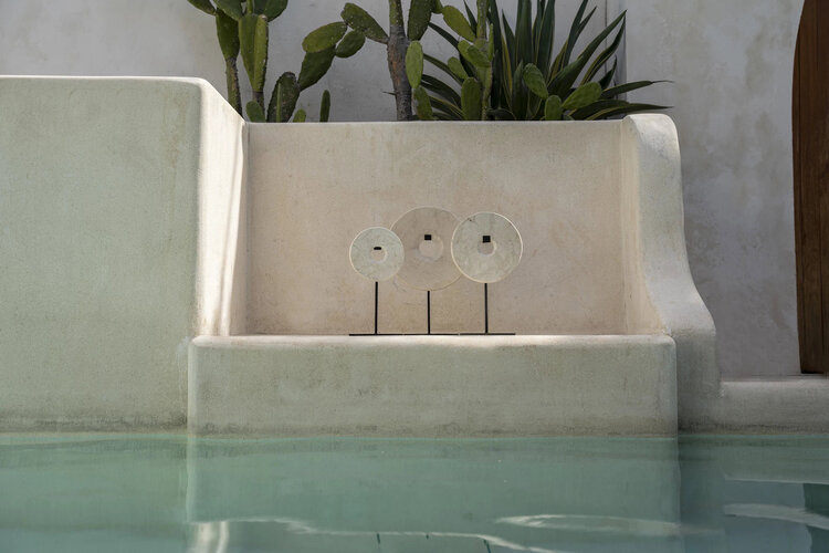 Bazar Bizar El Disco de Mármol Sobre Pedestal - Blanco - M