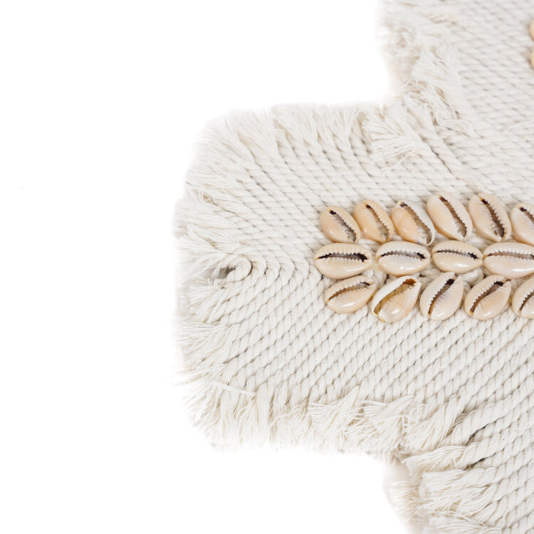 Bazar Bizar The Macrame Cross - White