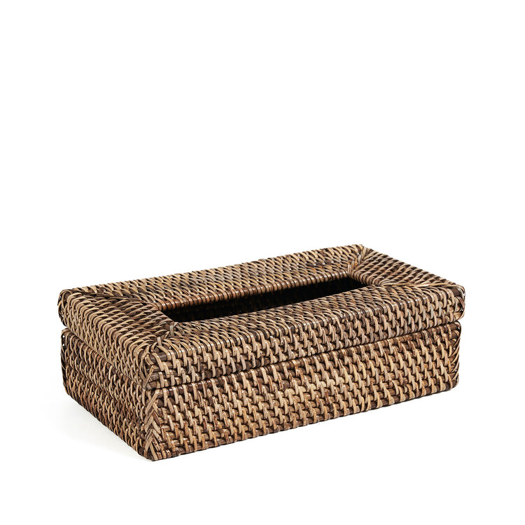 Bazar Bizar Caja De Pañuelos Rattan Classic - Marrón Natural