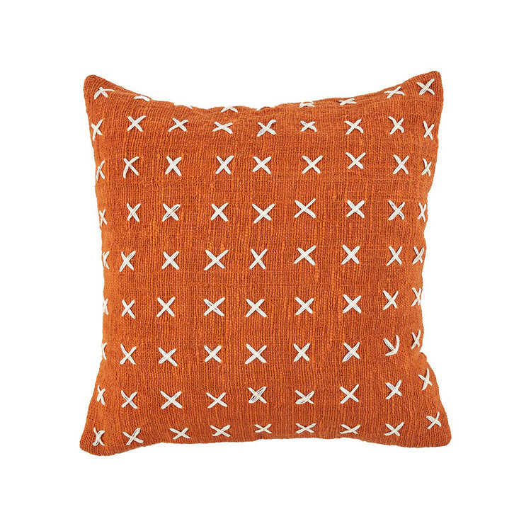 Bazar Bizar Copricuscino Zillion Kiss - Terracotta Bianco