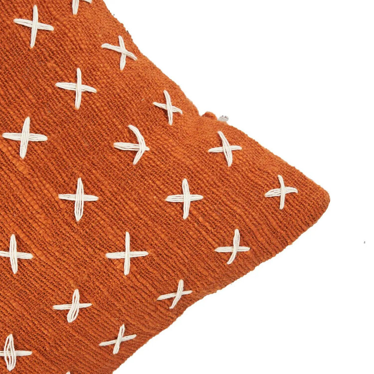 Bazar Bizar Housse De Coussin Zillion Kiss - Terracotta Blanc