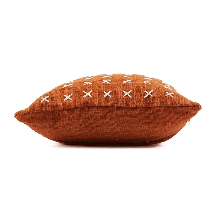 Bazar Bizar Housse De Coussin Zillion Kiss - Terracotta Blanc