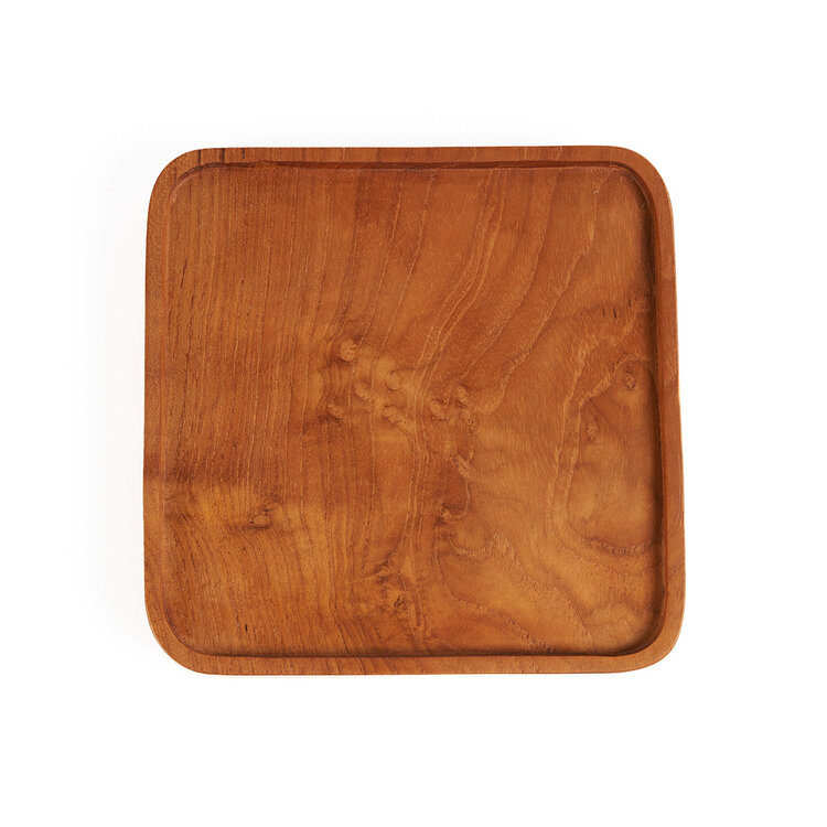Bazar Bizar L’Assiette Teak Square - Naturel - XS