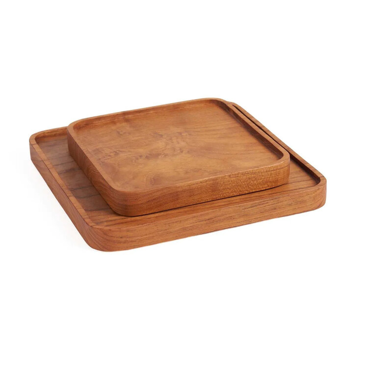 Bazar Bizar El Plato Teak Square - Natural - XS