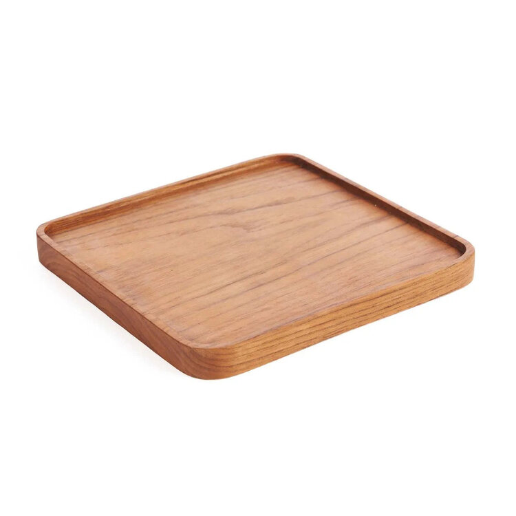 Bazar Bizar The Teak Square Plate - Natural - M