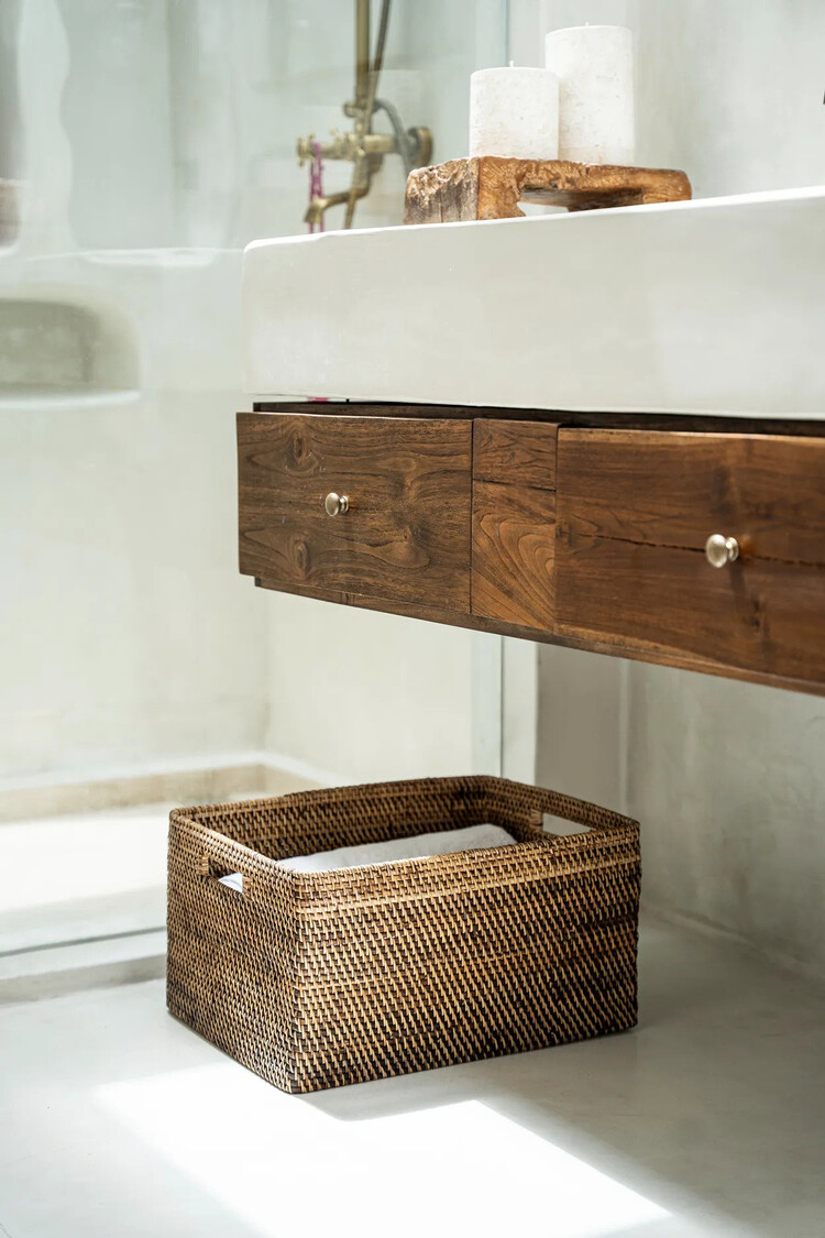 Bazar Bizar Le Panier à Magazines Colonial - Brun Naturel - XL