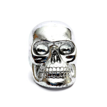 Bazar Bizar The Resin Skull Head Silver M