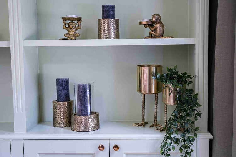 Bazar Bizar The Croco Candle Holder - Brass - M