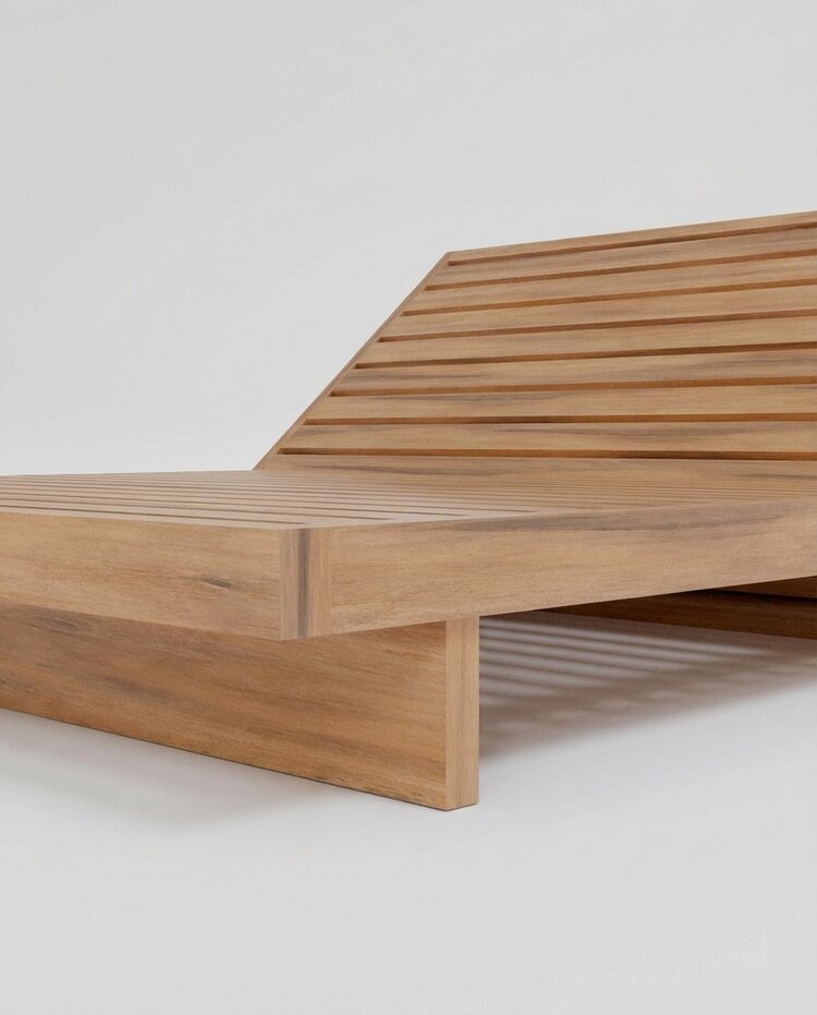 Het Double Pantai Sunbed - Natuurlijk Wit