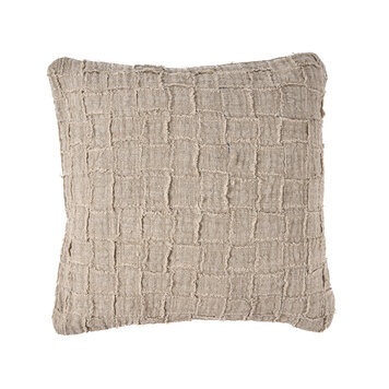 Bazar Bizar The Linen Damier Cushion Cover - Natural