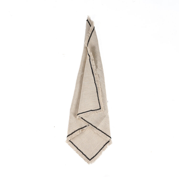 Bazar Bizar The Tuscany Napkin - Natural Black - 45x45