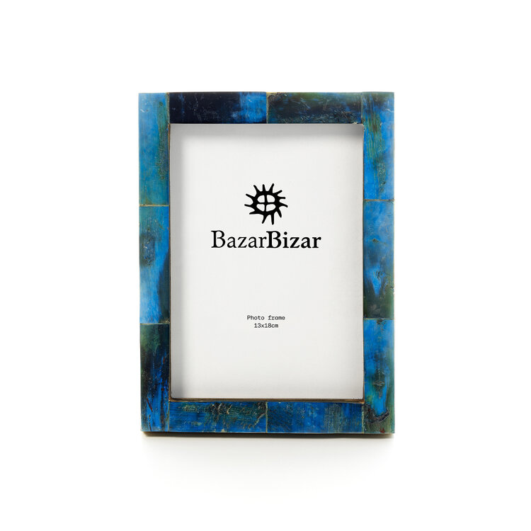 Bazar Bizar Het Azure Patchwork Frame - Turquoise - 13x18