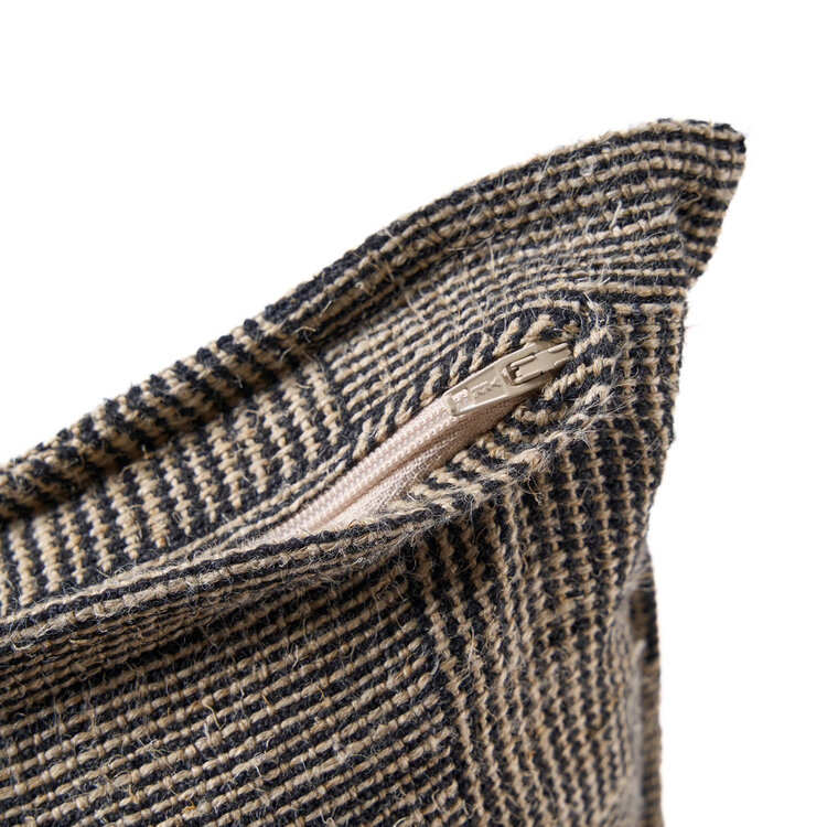 Bazar Bizar De Bloc Party Kussensloop - Zwart Naturel - 50x50