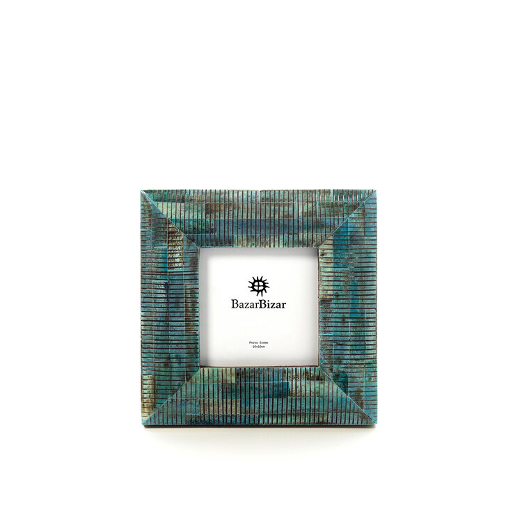 Bazar Bizar Het Ocean Ripple Frame - Turquoise - 10x10