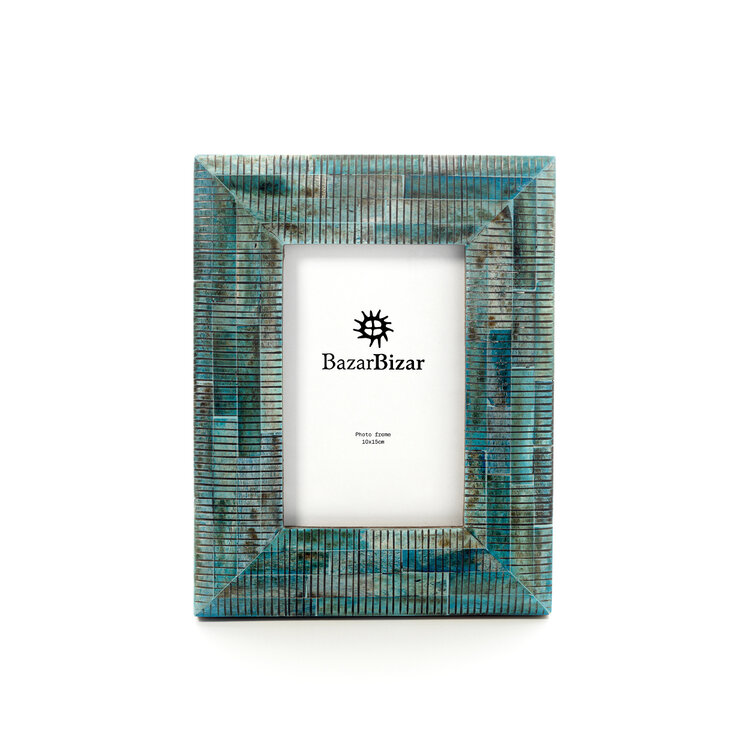 Bazar Bizar Het Ocean Ripple Frame - Turquoise - 10x15