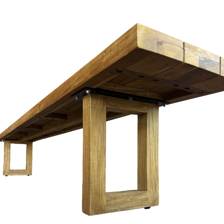 Bazar Bizar Bench With Square Foot - Natural - 280