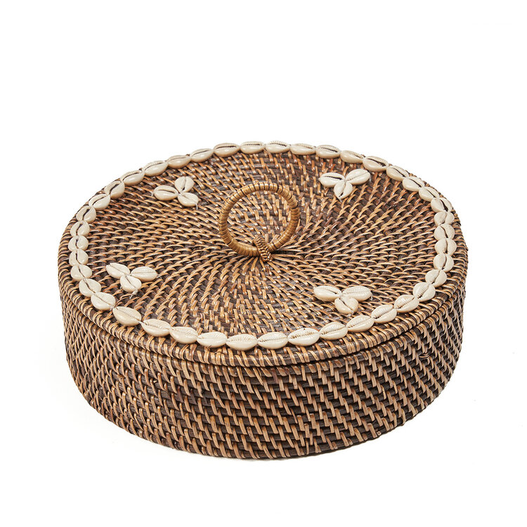 Bazar Bizar The Rattan Compartment Basket - Natural Brown