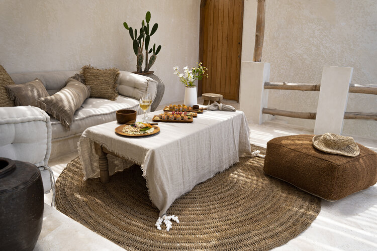 Bazar Bizar Het Linnen Tafelkleed - Beige - 180x300