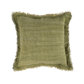 Bazar Bizar De Jungle Fringe Kussensloop - Groen