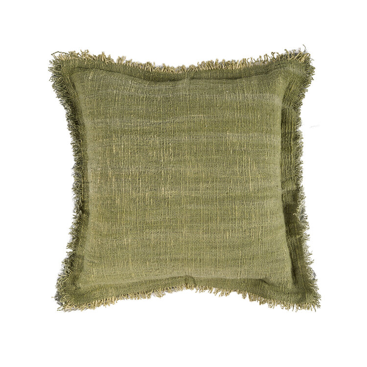 Bazar Bizar La Federa per Cuscini Jungle Fringe - Verde