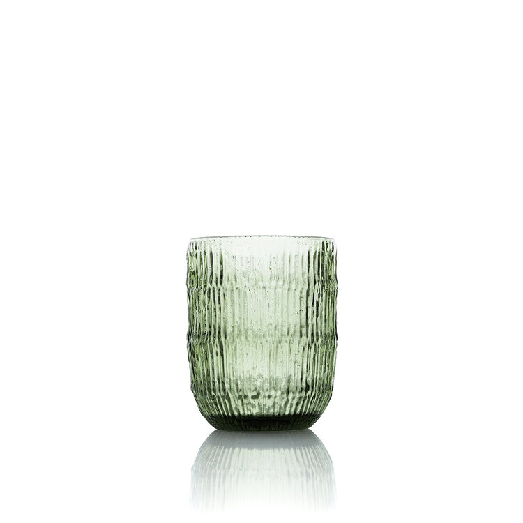 Bazar Bizar Het Moss Ripple Waterglas - Groen