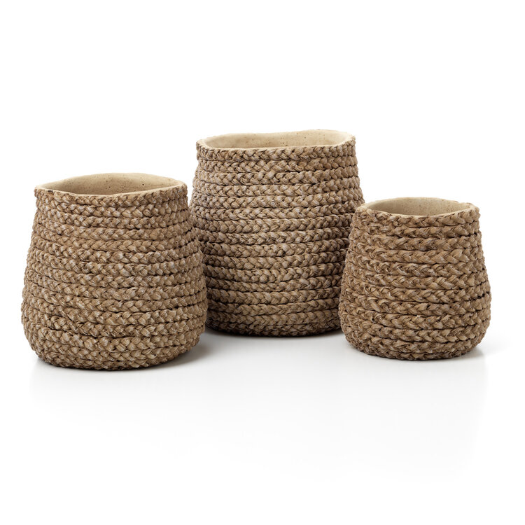 Bazar Bizar Le Cache-Pot Fake Braided - Naturel - M