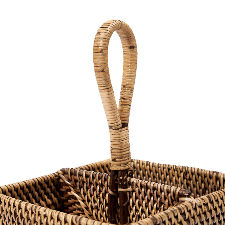 Bazar Bizar The Rattan Cutlery Caddy N°2 - Natural Brown