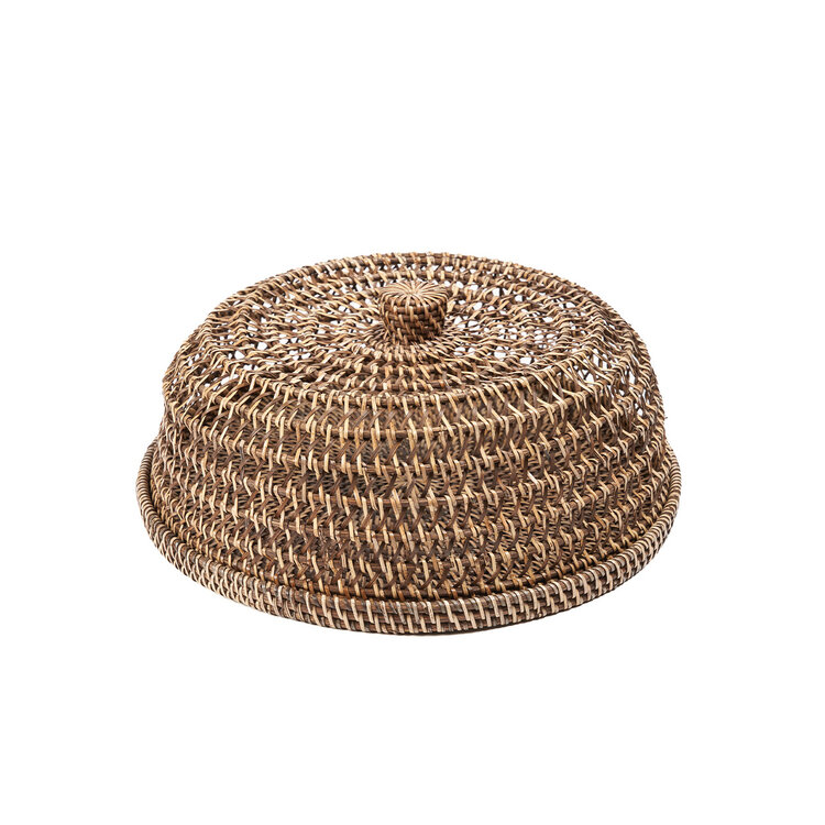 Bazar Bizar La Copertura Alimenti In Rattan - Marrone Naturale - M