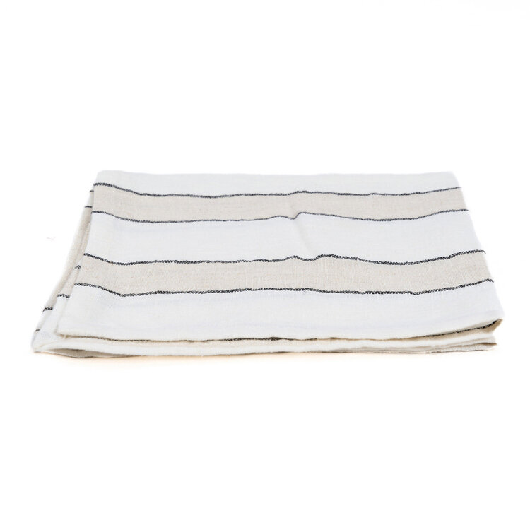 Bazar Bizar De Provence Servet - Natuurlijk Zwart Wit - 45x45