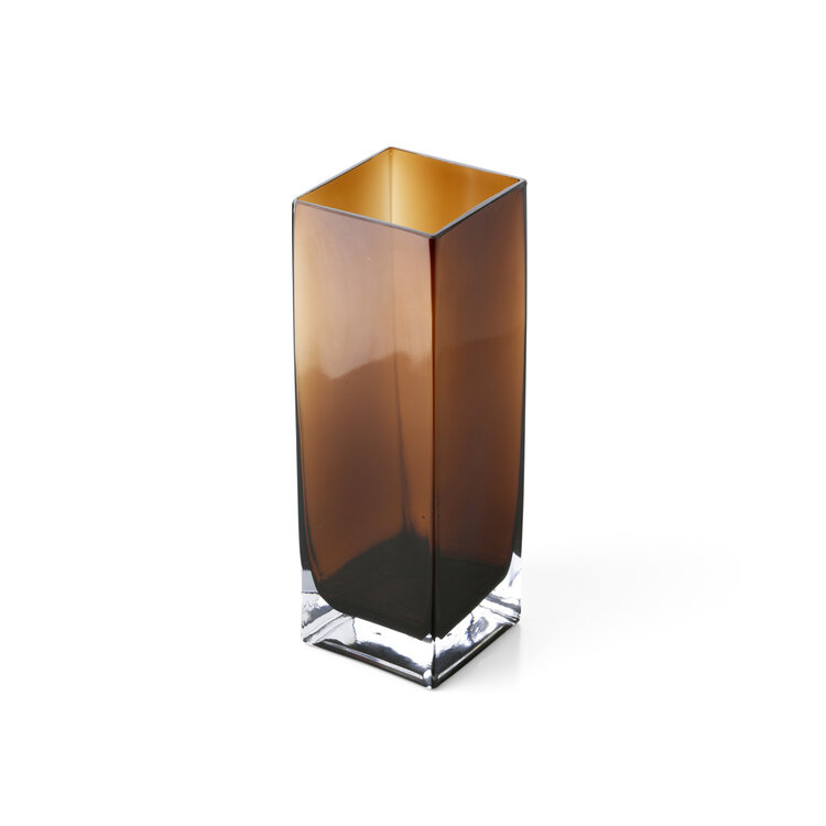 Bazar Bizar Le Vase Amber Cuboid - Ambre - L